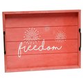 Elegant Designs "Freedom" Wood Serving Tray with Handles, 15.50" x 12" HG2000-RFR